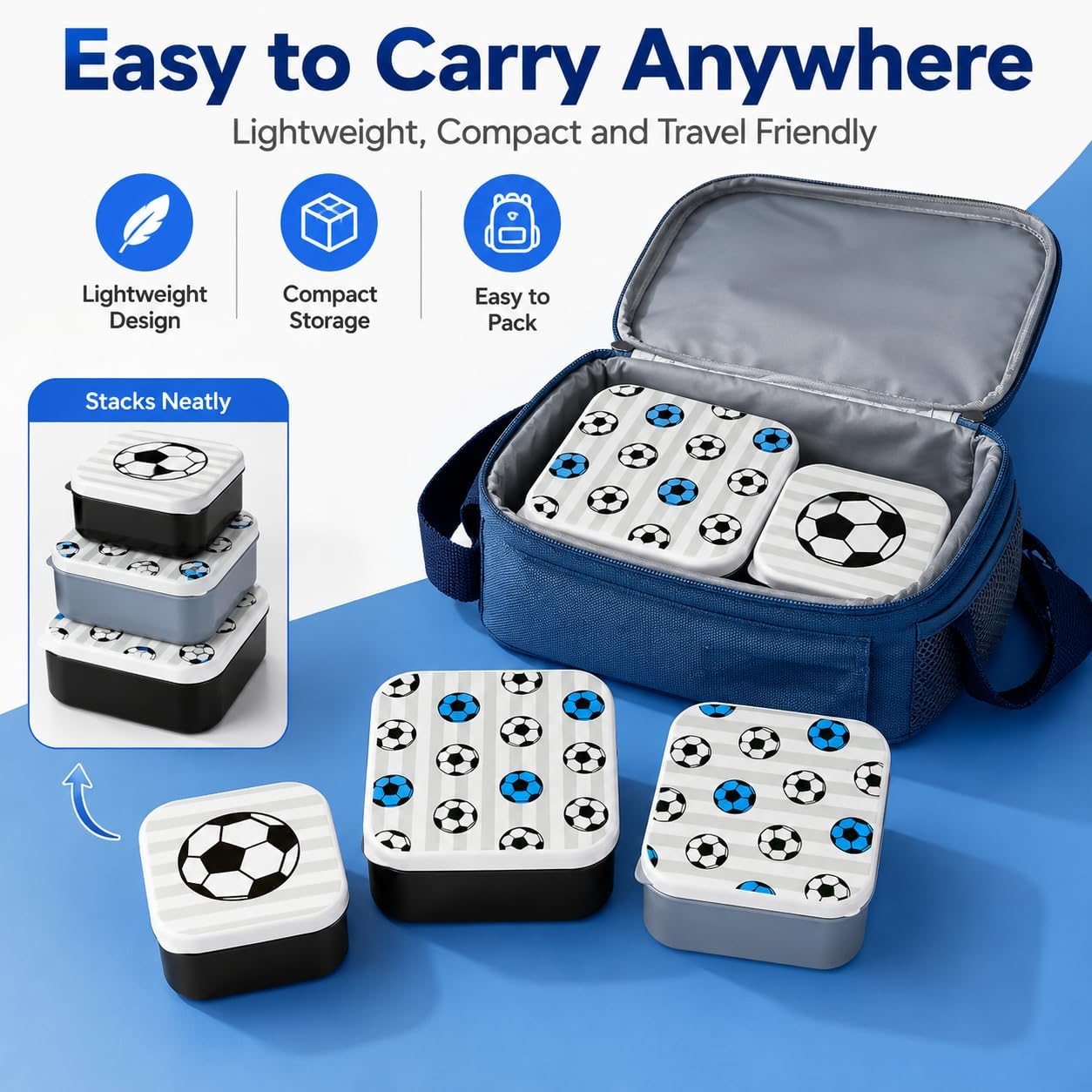 3pc School Kids Lunch Box Set