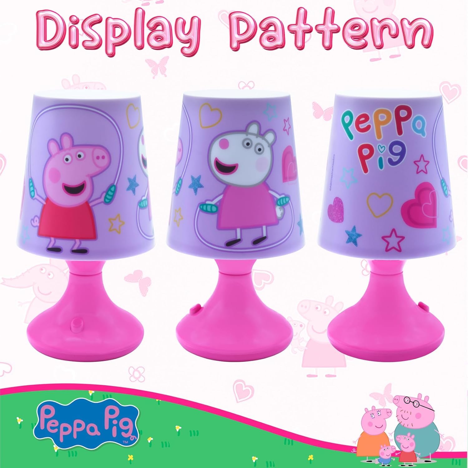 Table Lamp Battery Powered Bedside Lamp for Kids