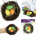 13.5cm Nest With Glittered Eggs