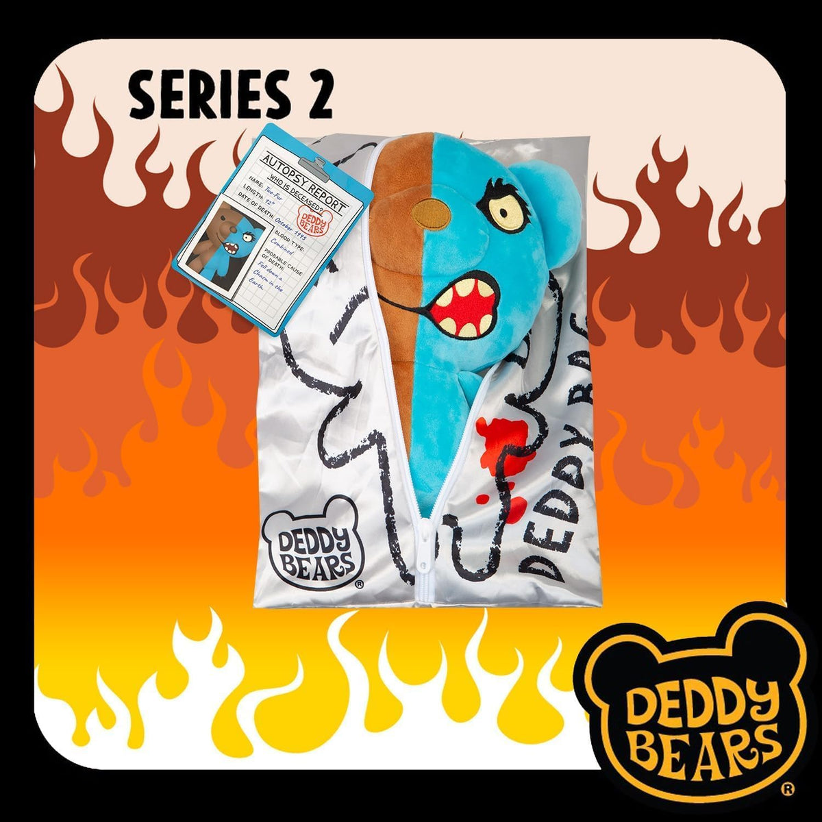 Two-Fur Halloween Plush Deddy Bears Zip Body Bag - 30cm Series 2