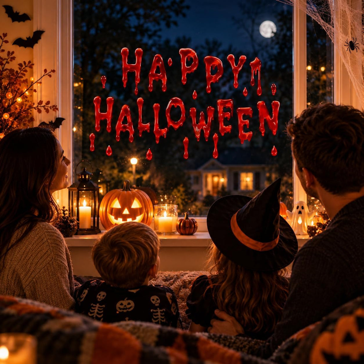 26Pcs Halloween Window Gel Clings