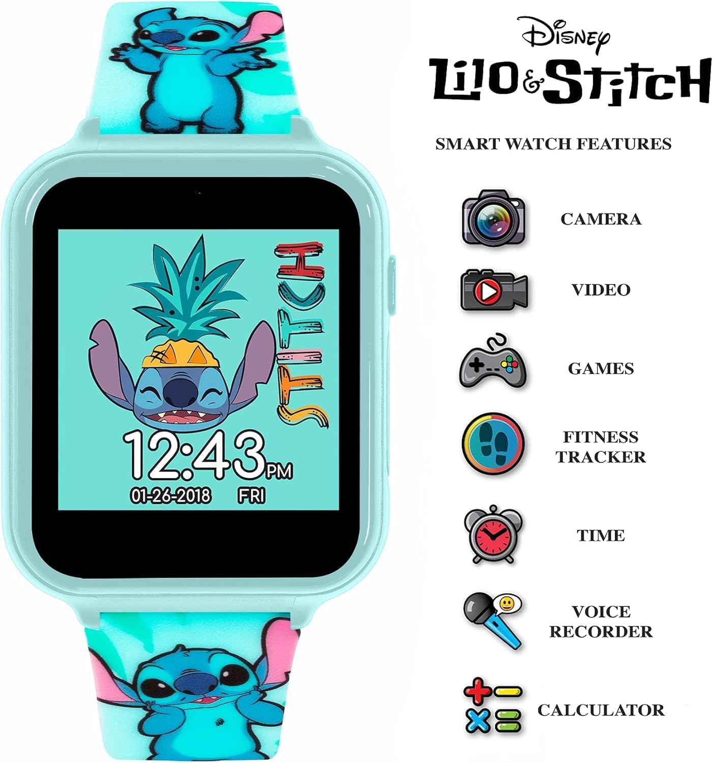 Disney Stitch Kids Interactive Smart Watch - 22cm