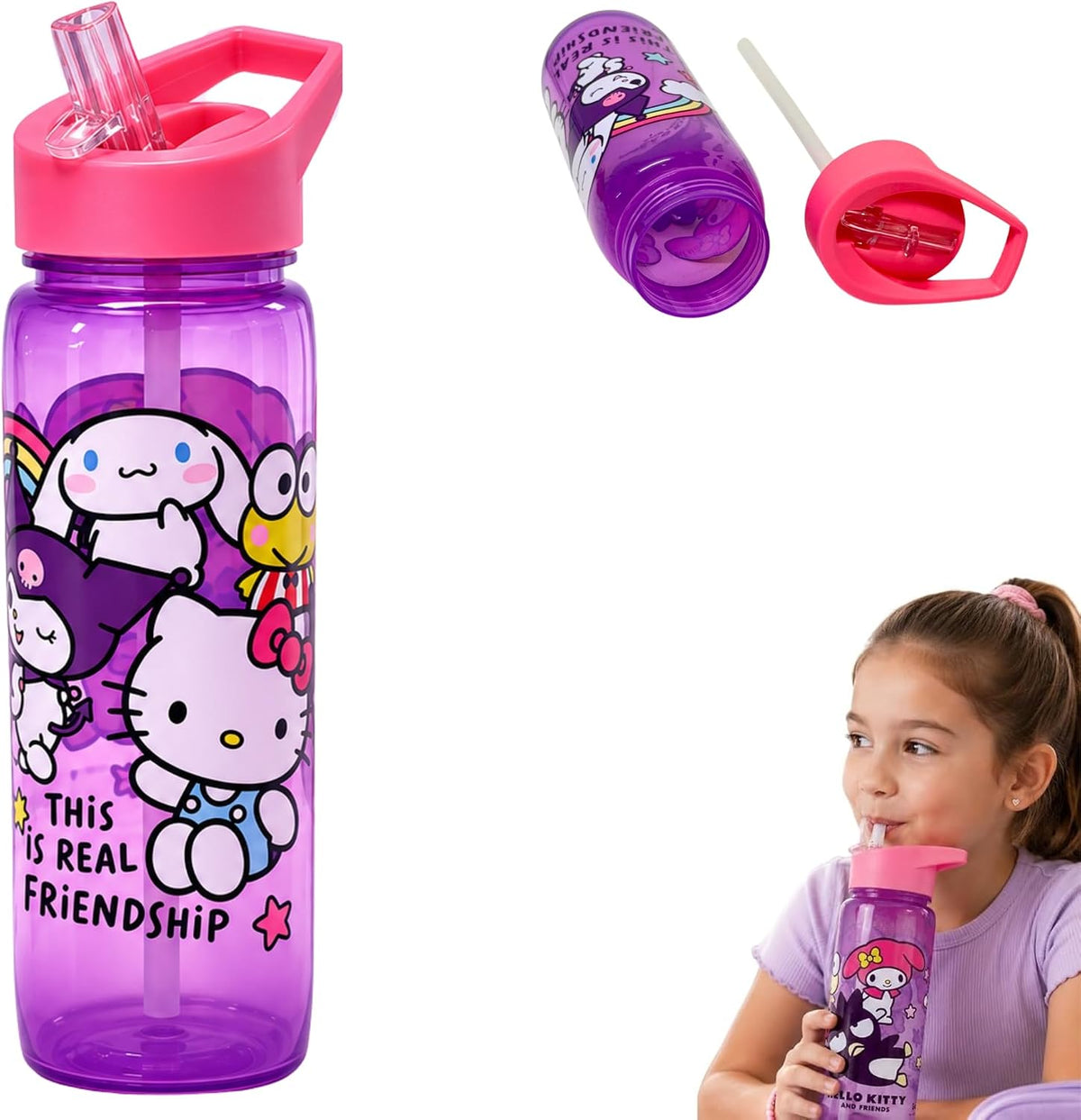Hello Kitty Kids Water Bottle 600ml