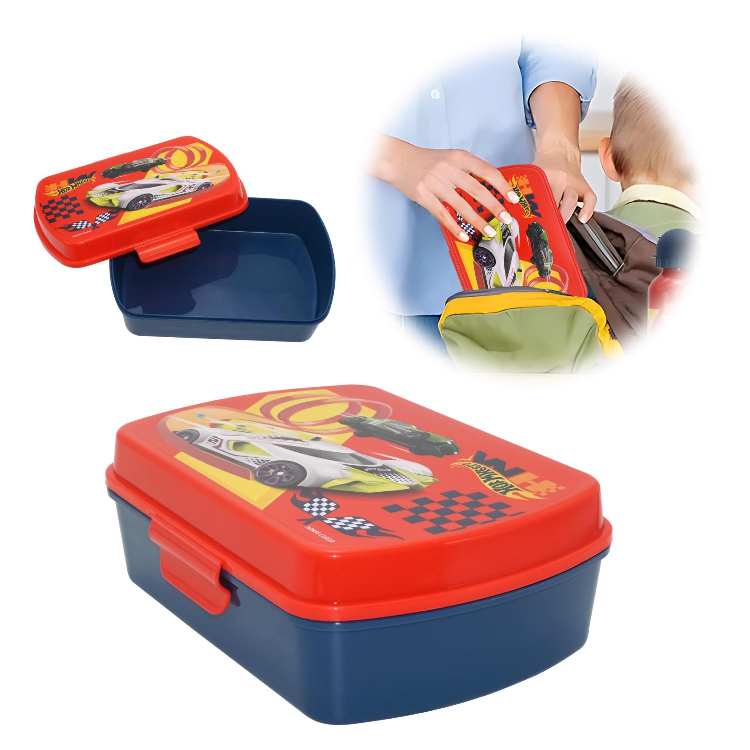 Kids BPA Free Plastic Lunch Box with Cutlery - Assorted