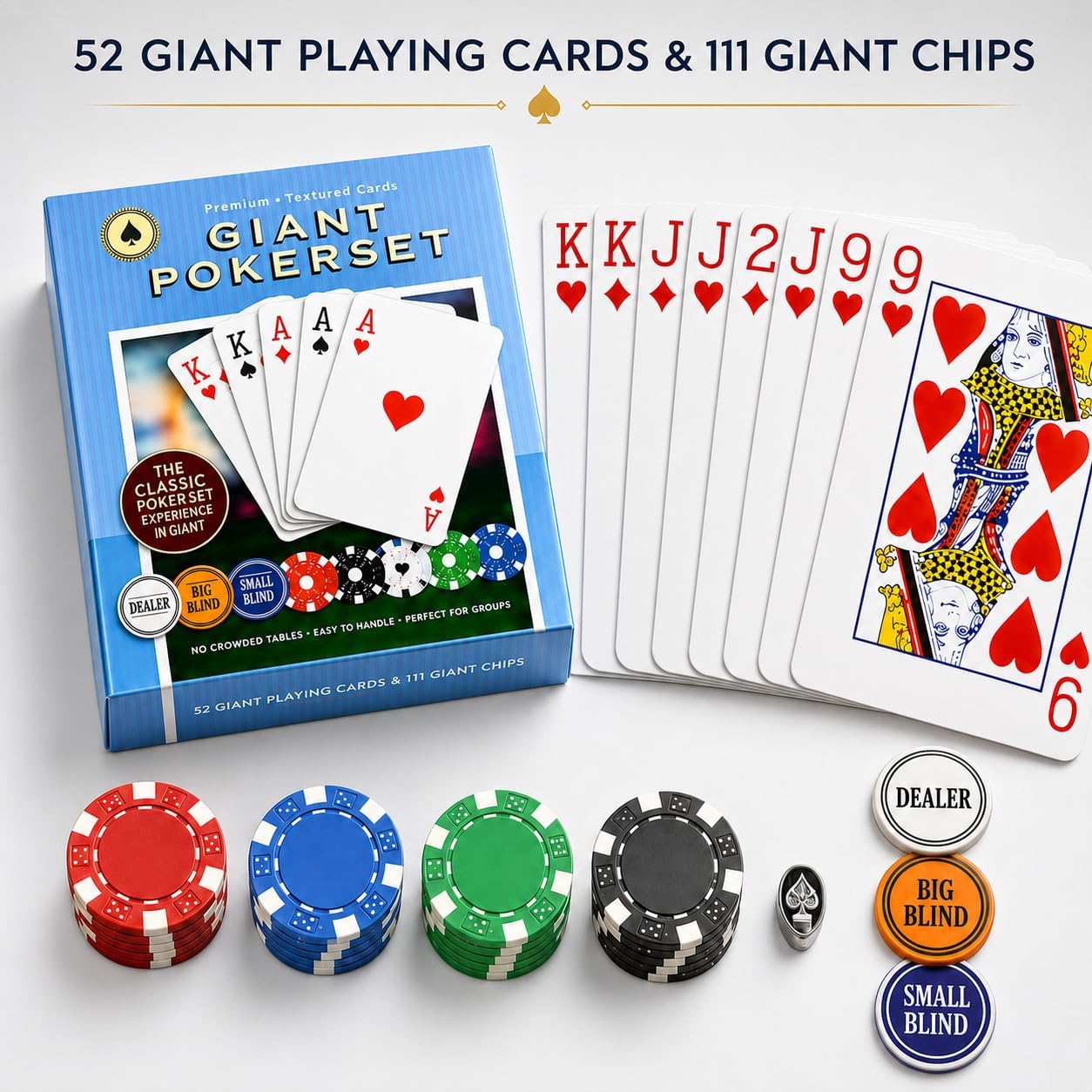 Giant Poker Set with Cards & Chips