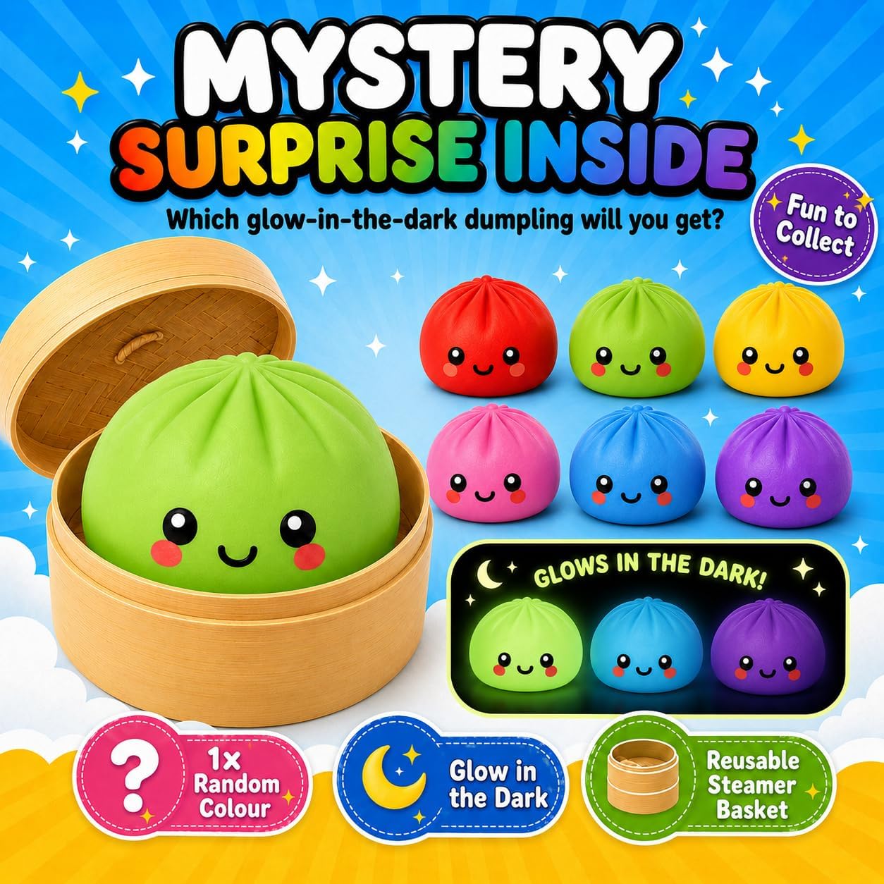 8.5cm Glow Up Dumpling Toy