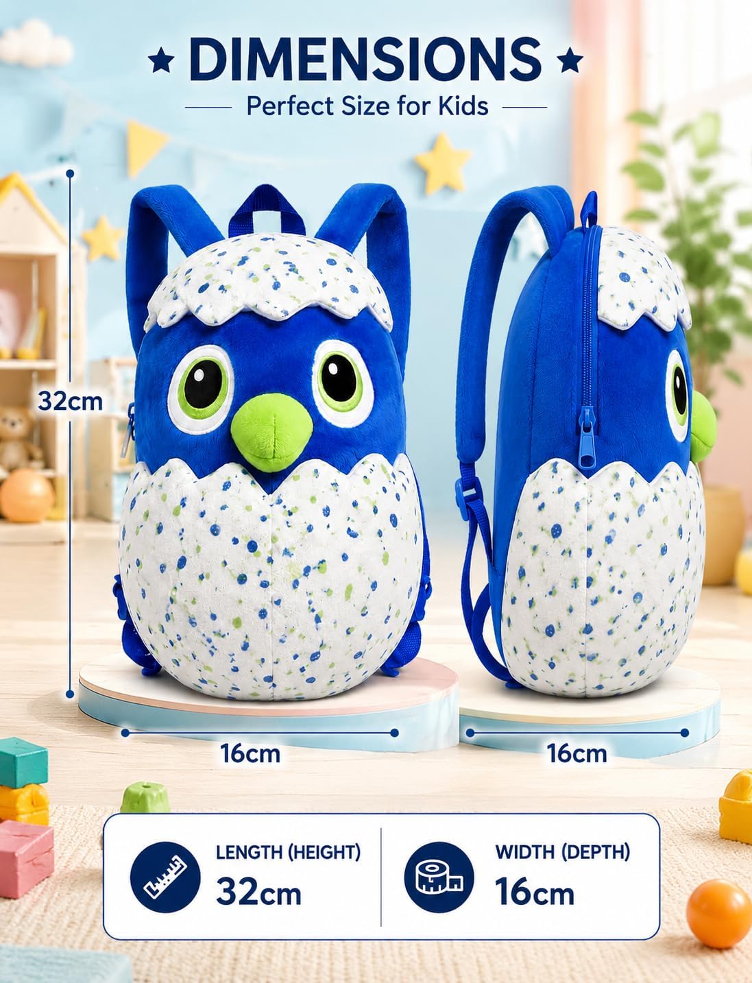 3D Plush TV Character Kids Backpack