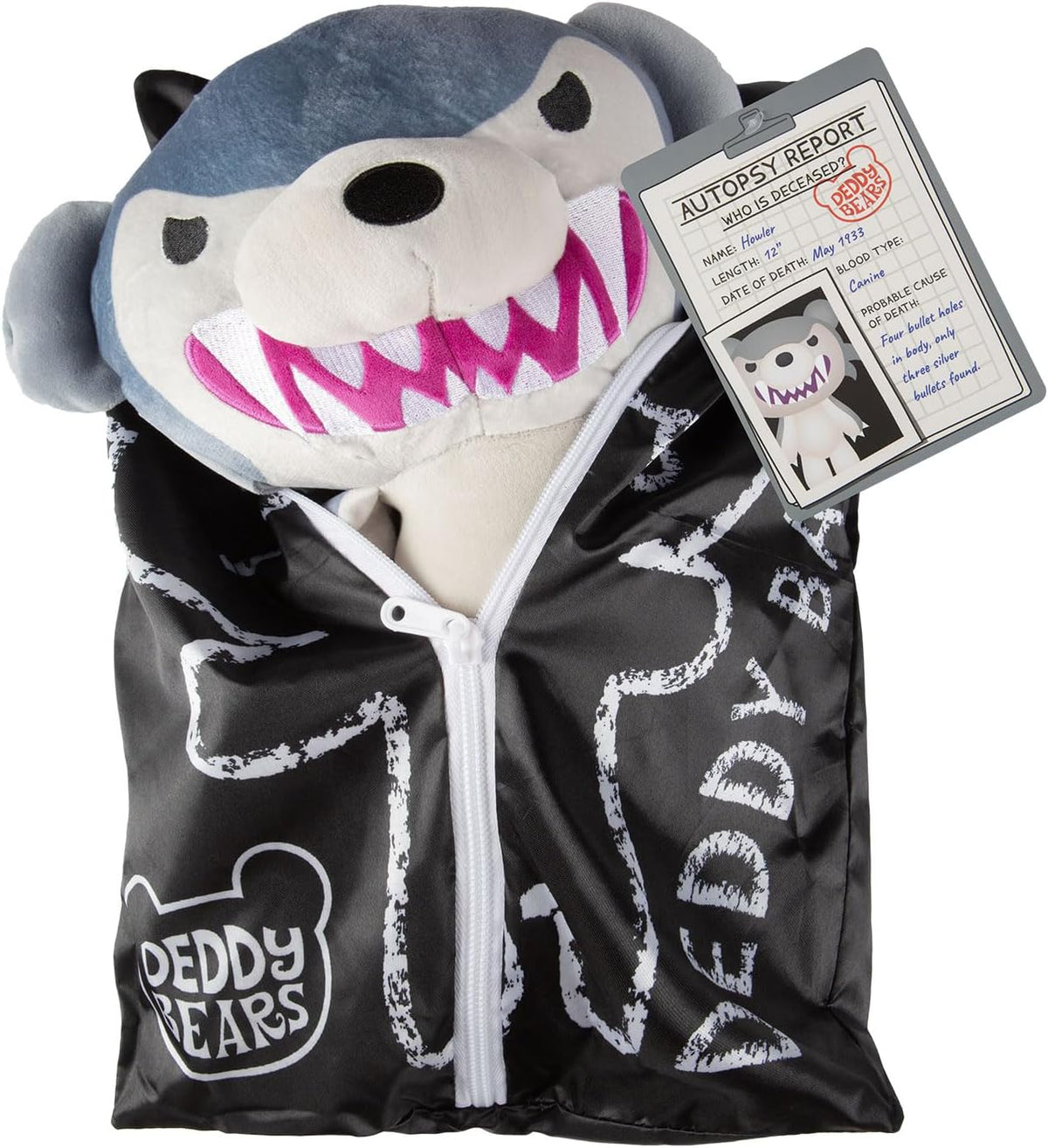 Howler Halloween Plush Deddy Bear Zip Body Bag 30cm