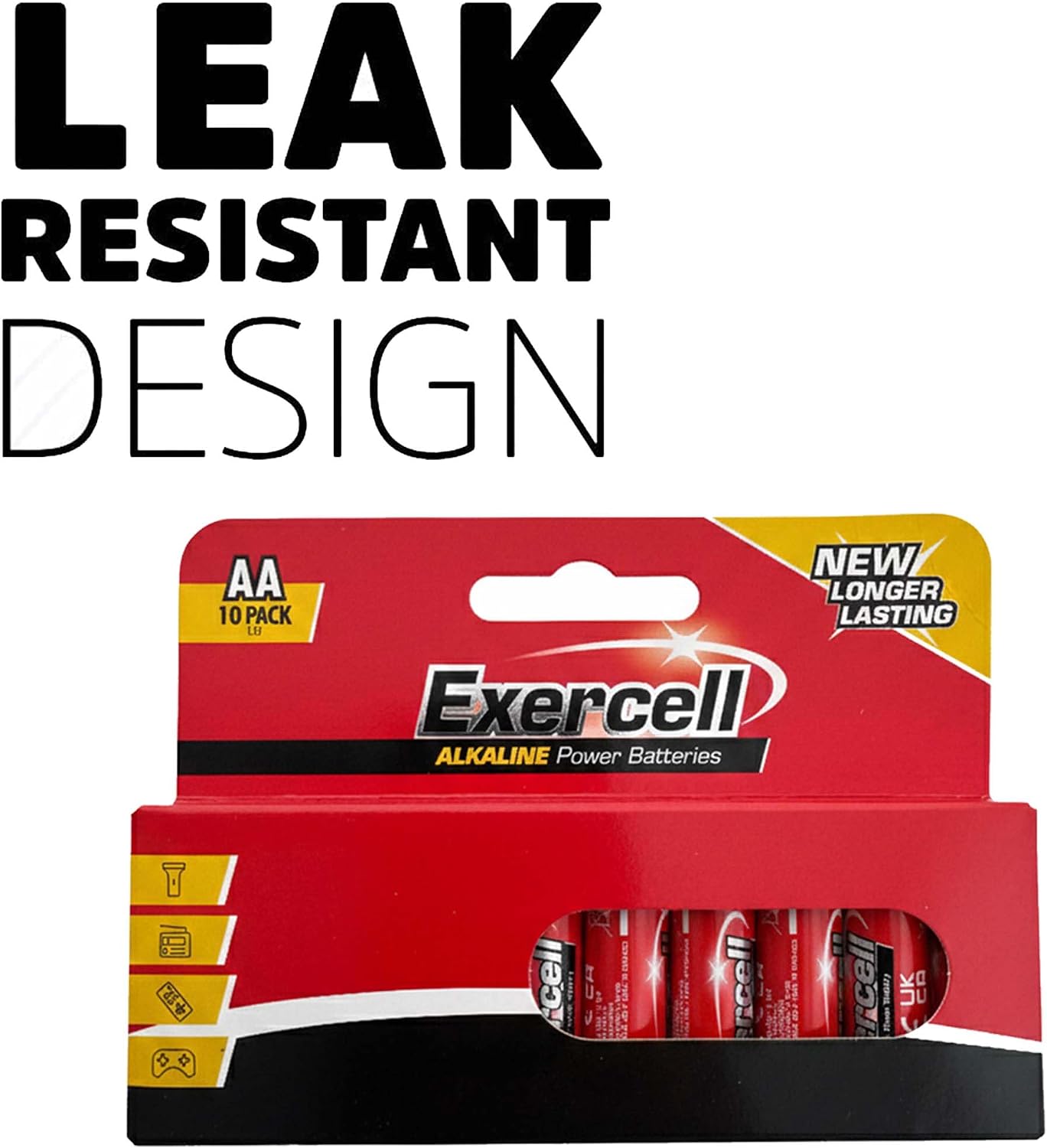10Pk Supercharged AA Alkaline Batteries – 1.5V