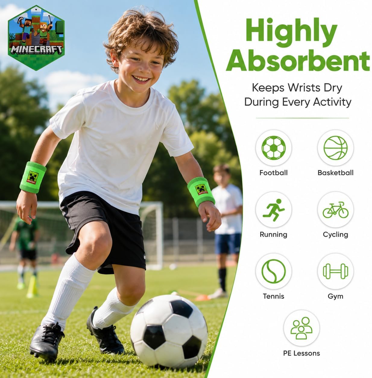 8.5cm Soft Stretch Kids Sweatband