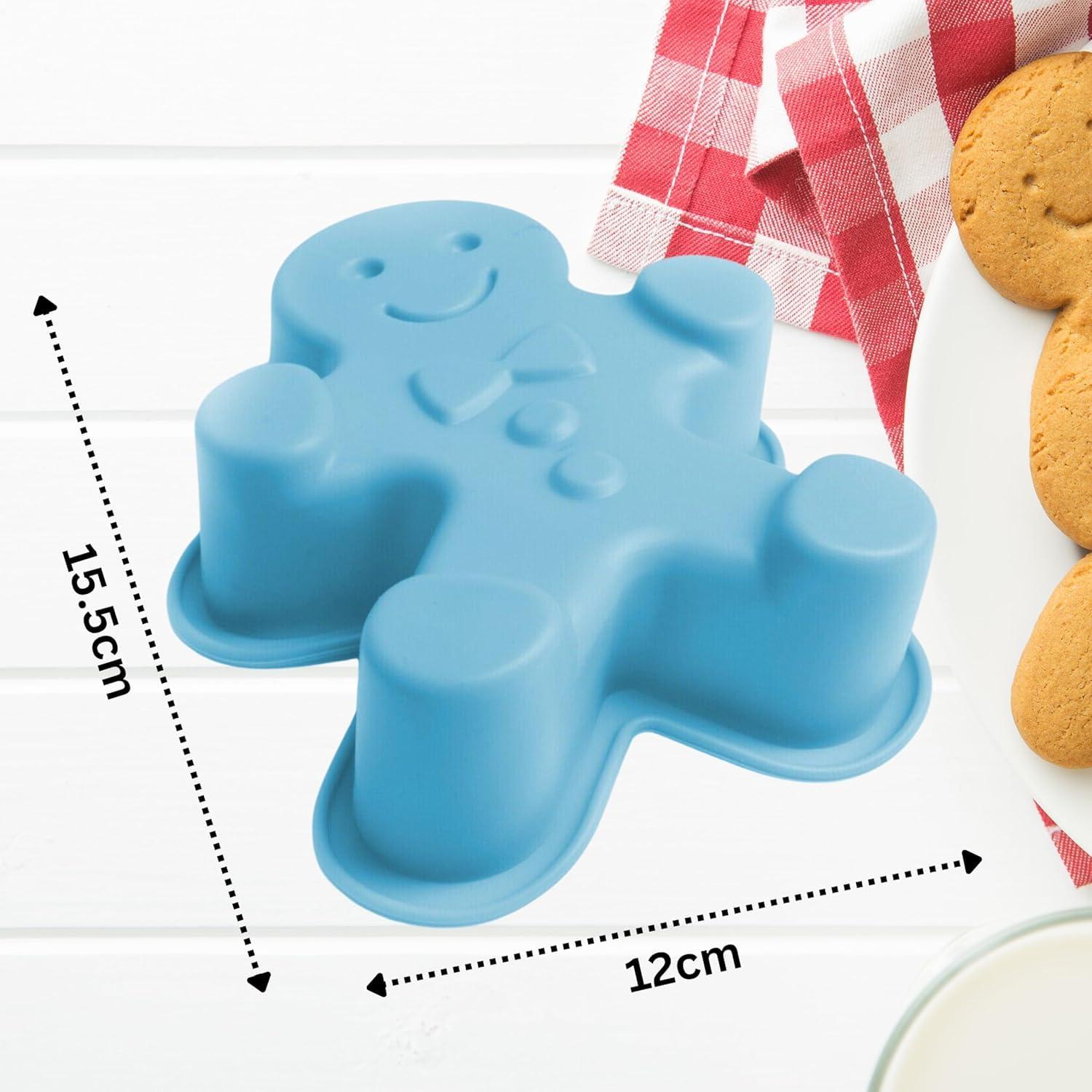 Silicone Gingerbread Man Baking Mould Non-Stick Muffin Tray
