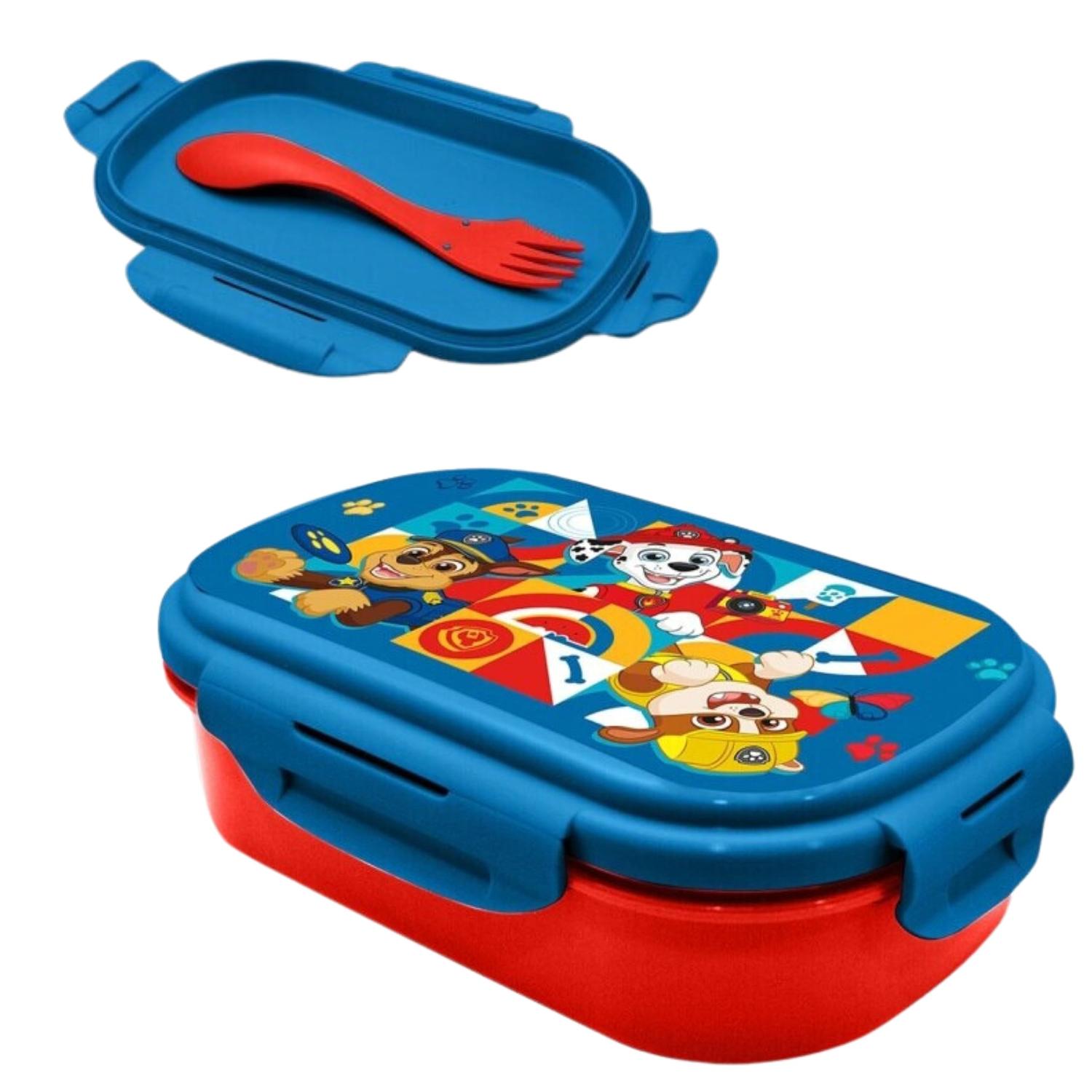Kids BPA Free Plastic Lunch Box with Cutlery - Assorted
