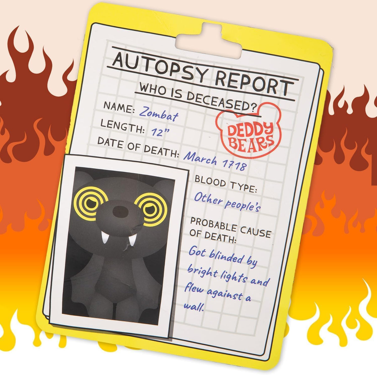 Zombat Halloween Plush Deddy Bears Zip Body Bag - 30cm Series 2