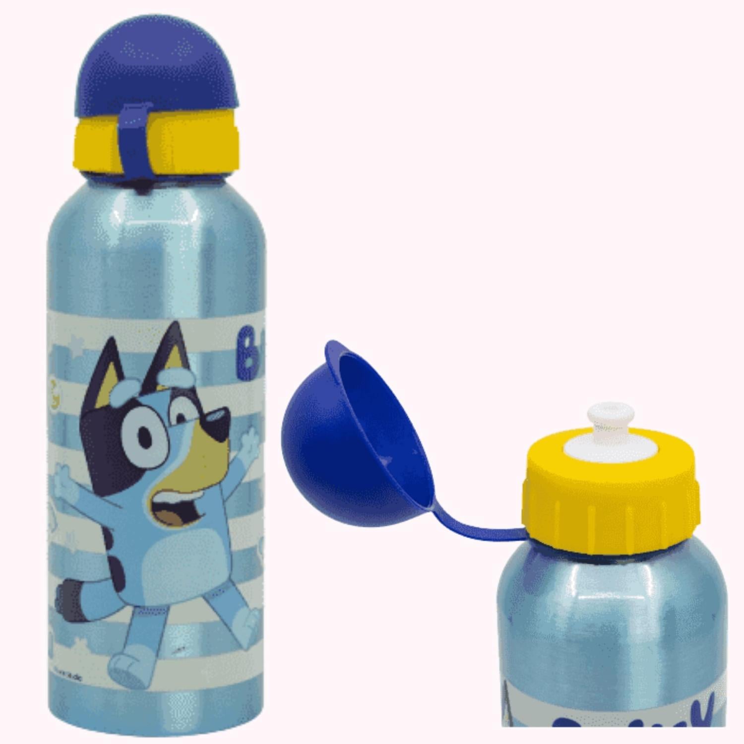 Assorted Character Aluminium Water Bottle 530ml – Lightweight Drinks Bottle for Kids, School, Sports & Travel
