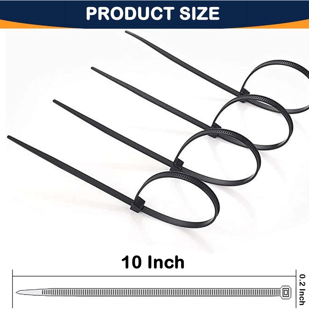 200Pk Black Cable Ties