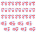 Easter Bunny Footprints 30 Pack