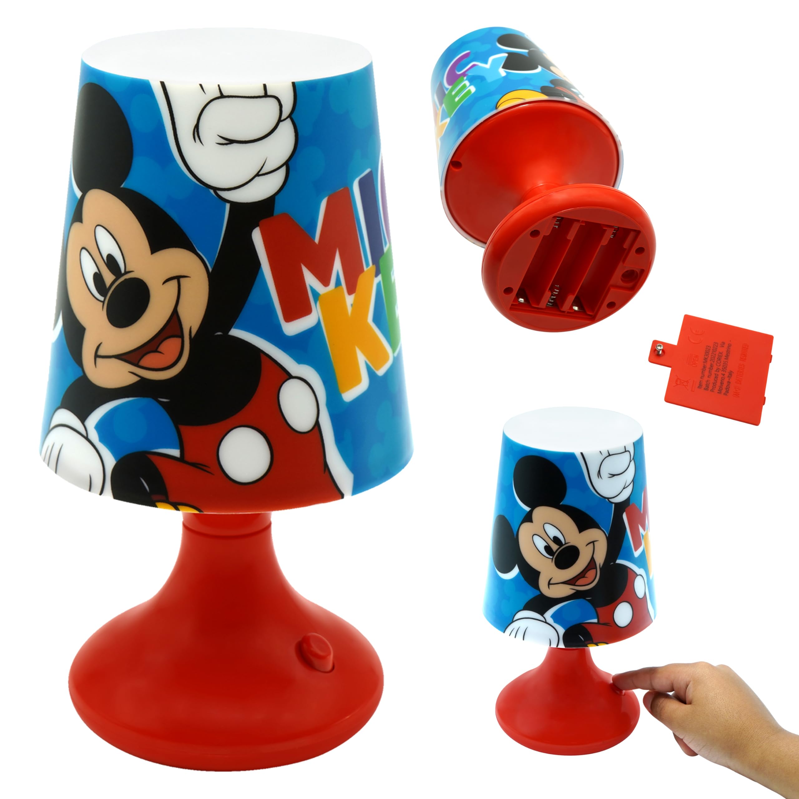 Table Lamp Battery Powered Bedside Lamp for Kids