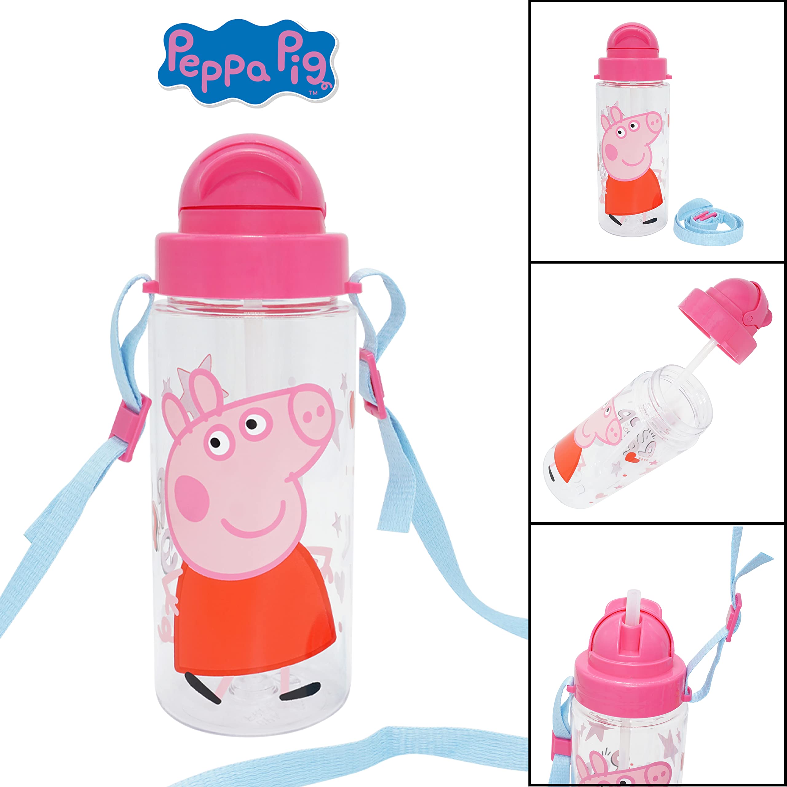 500ml Tritan Water Bottle with Strap for Children