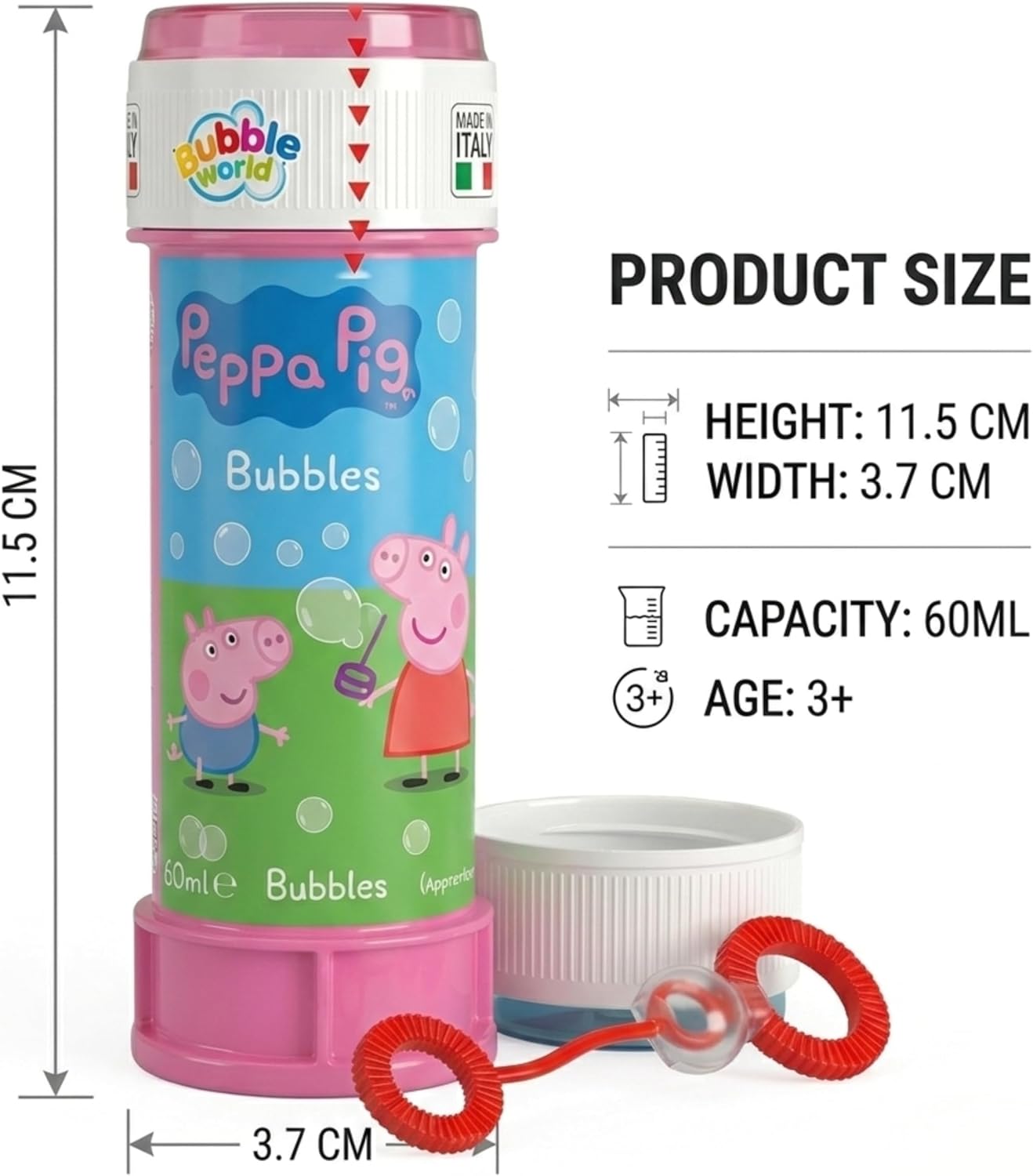 Peppa Pig 12Pcs Bubble Tubes with Wand