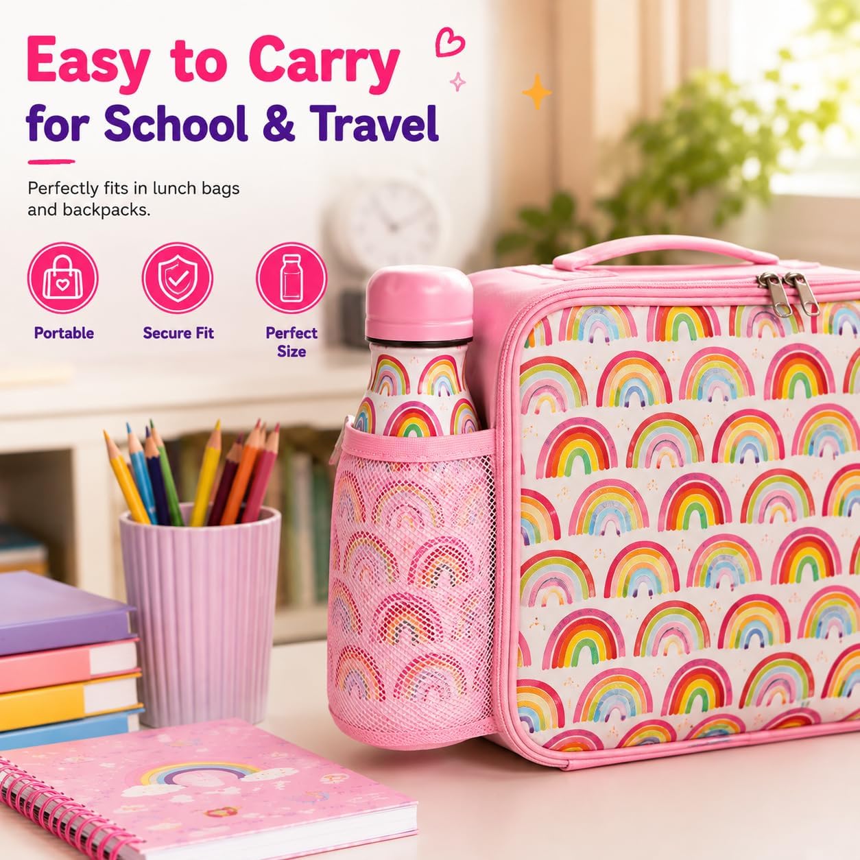 350ml Girls Insulated Metal Water Bottle
