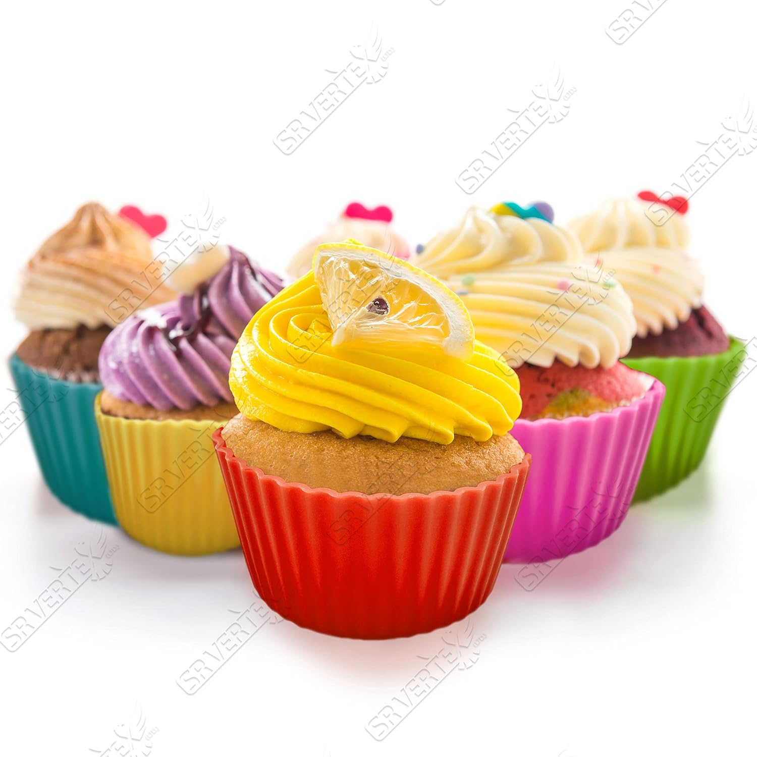 12x Reusable Silicone Muffin Moulds