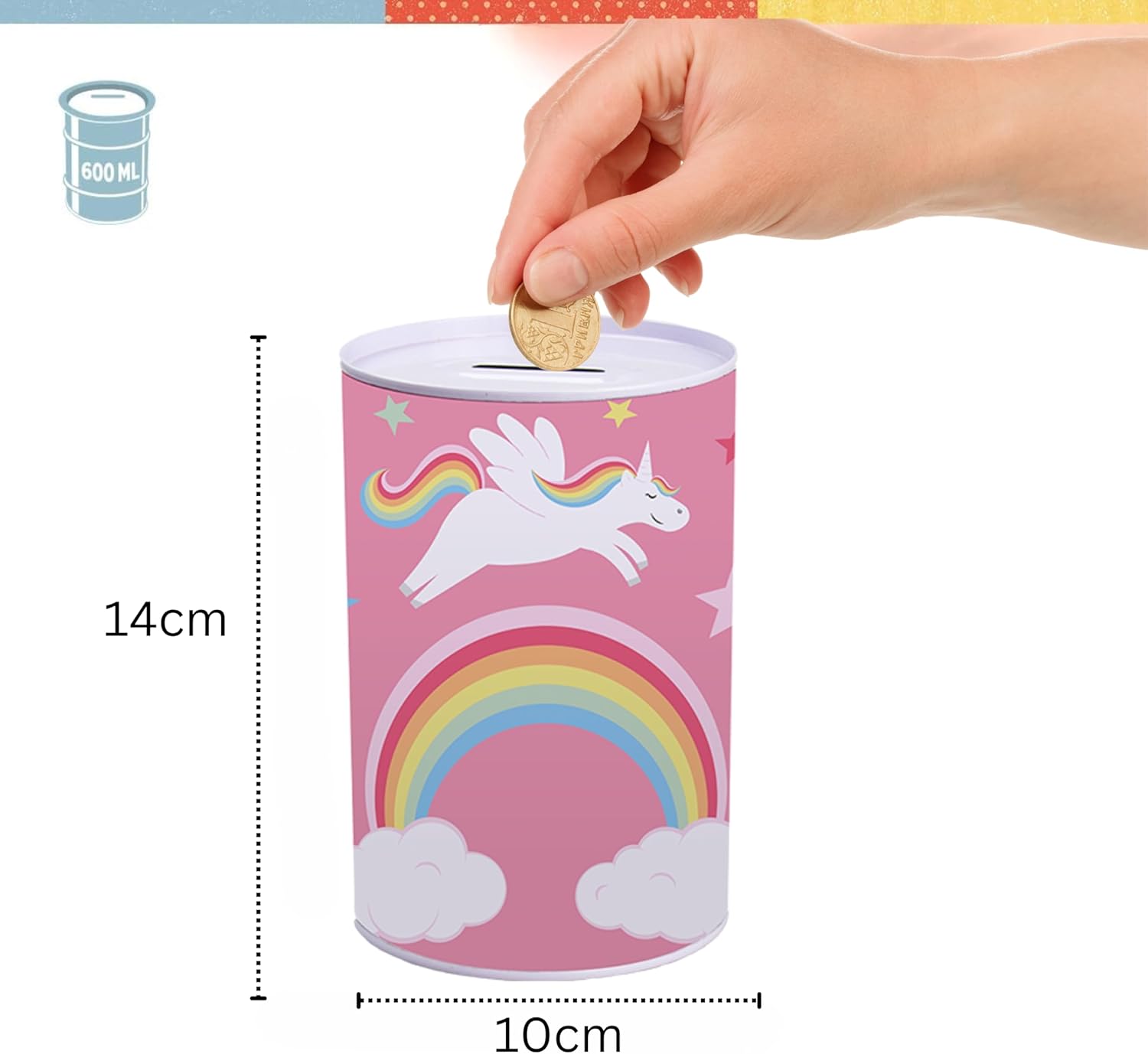 Metal Money Box Tin 14cm