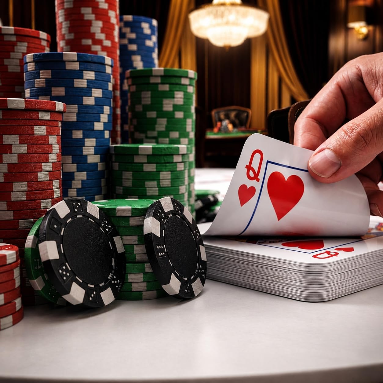 Giant Poker Set with Cards & Chips