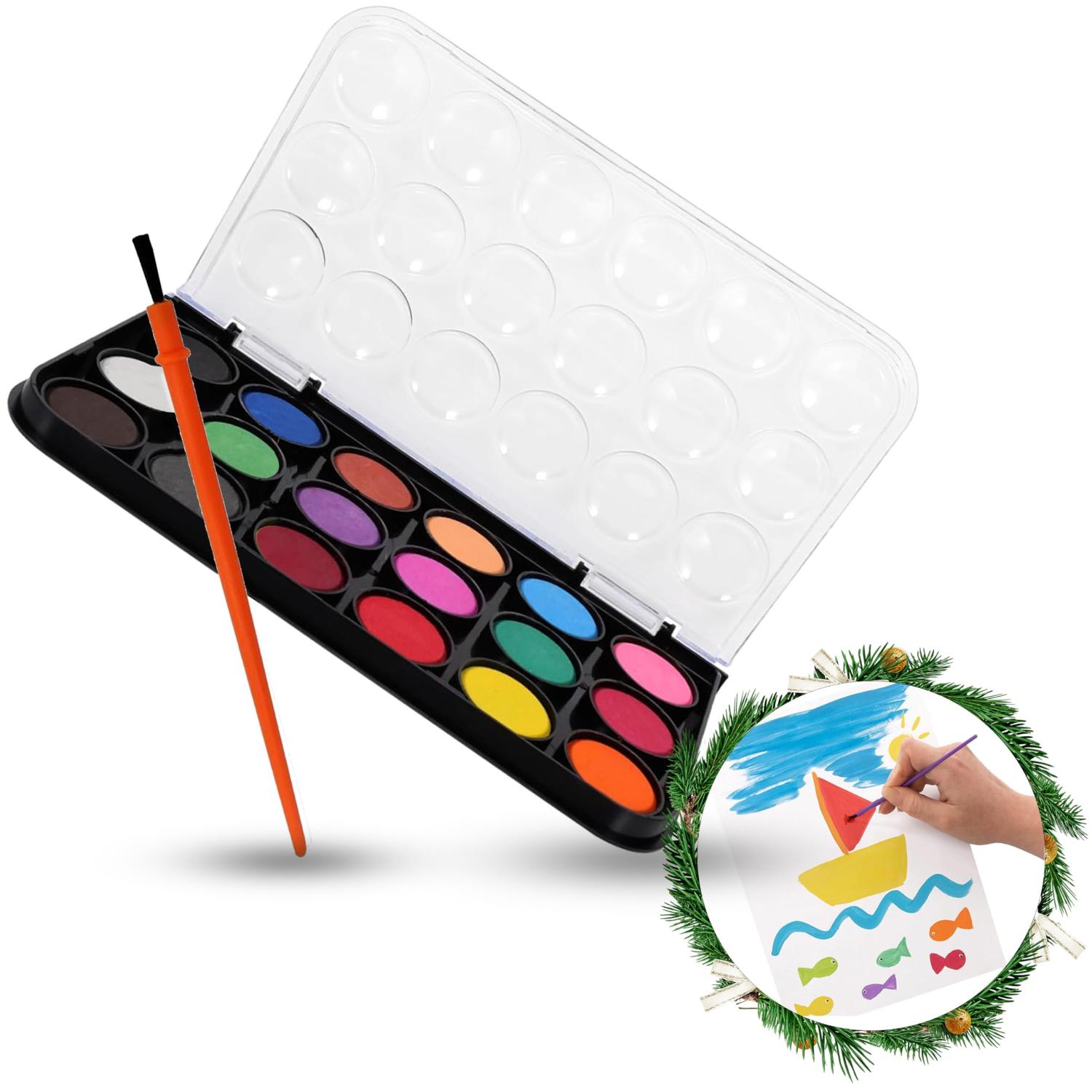 Watercolour Paint Set 18 Colours with Brush