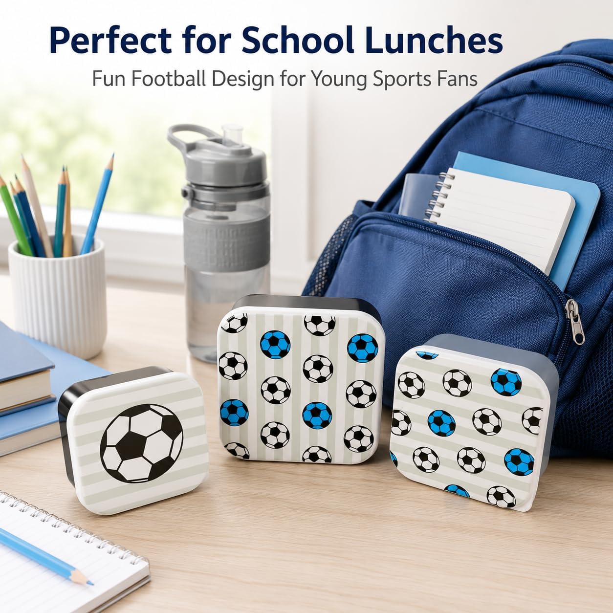 3pc School Kids Lunch Box Set