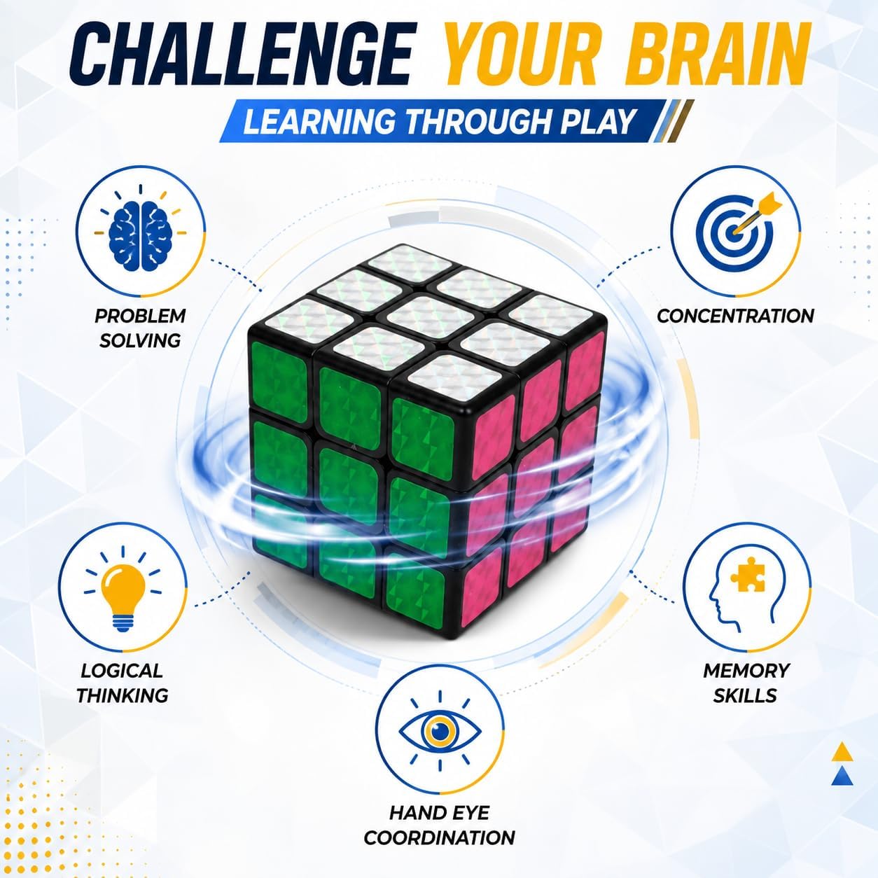 5.5cm Magic Cube Puzzle Brain Teaser Toy