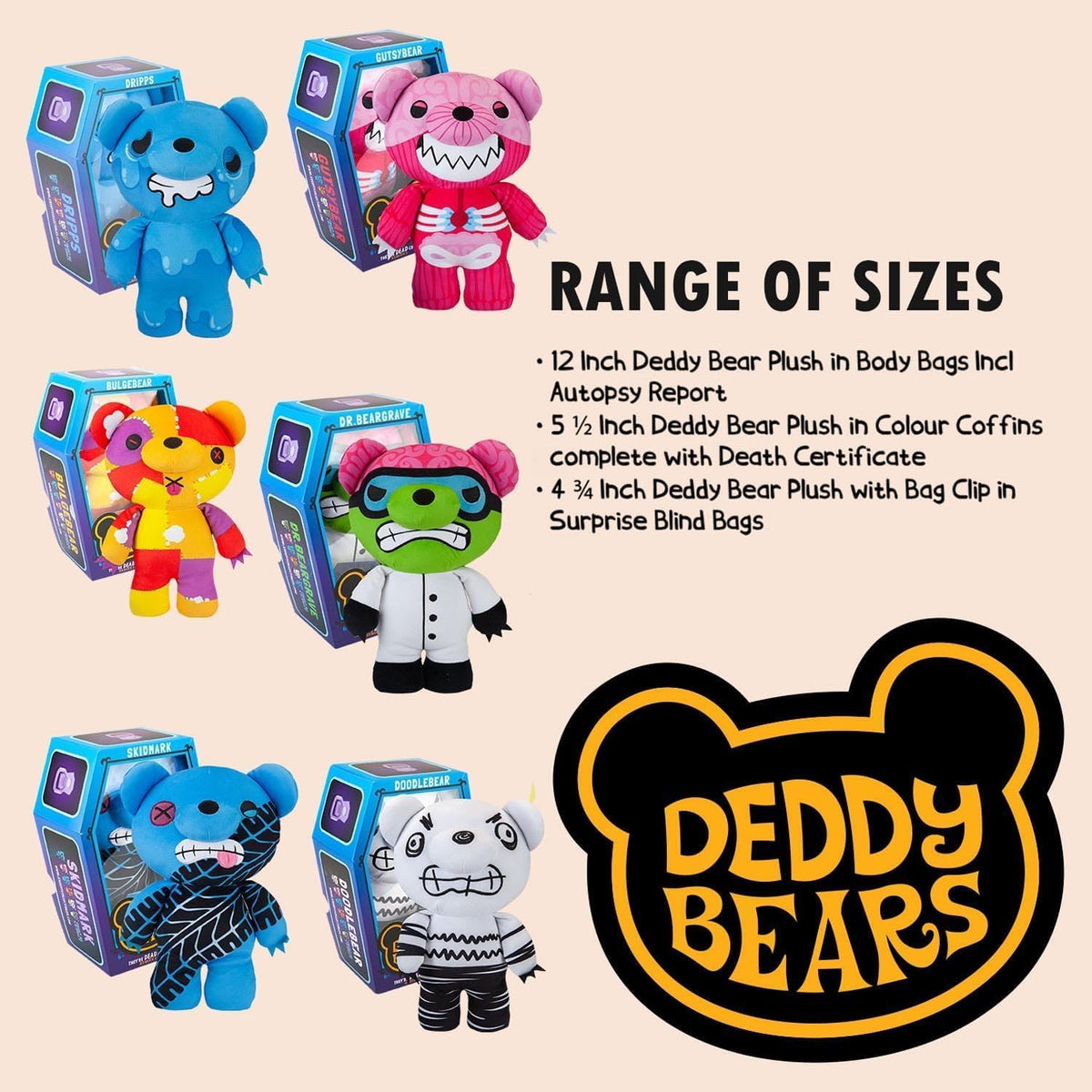 Dripps Halloween Plush Deddy Bears Coffin 30cm Series 3