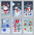 30cm Reusable Christmas Window Stickers - 6 Pack