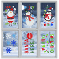 Pack of 6 Gel Window Stickers Decorations - Rectangle