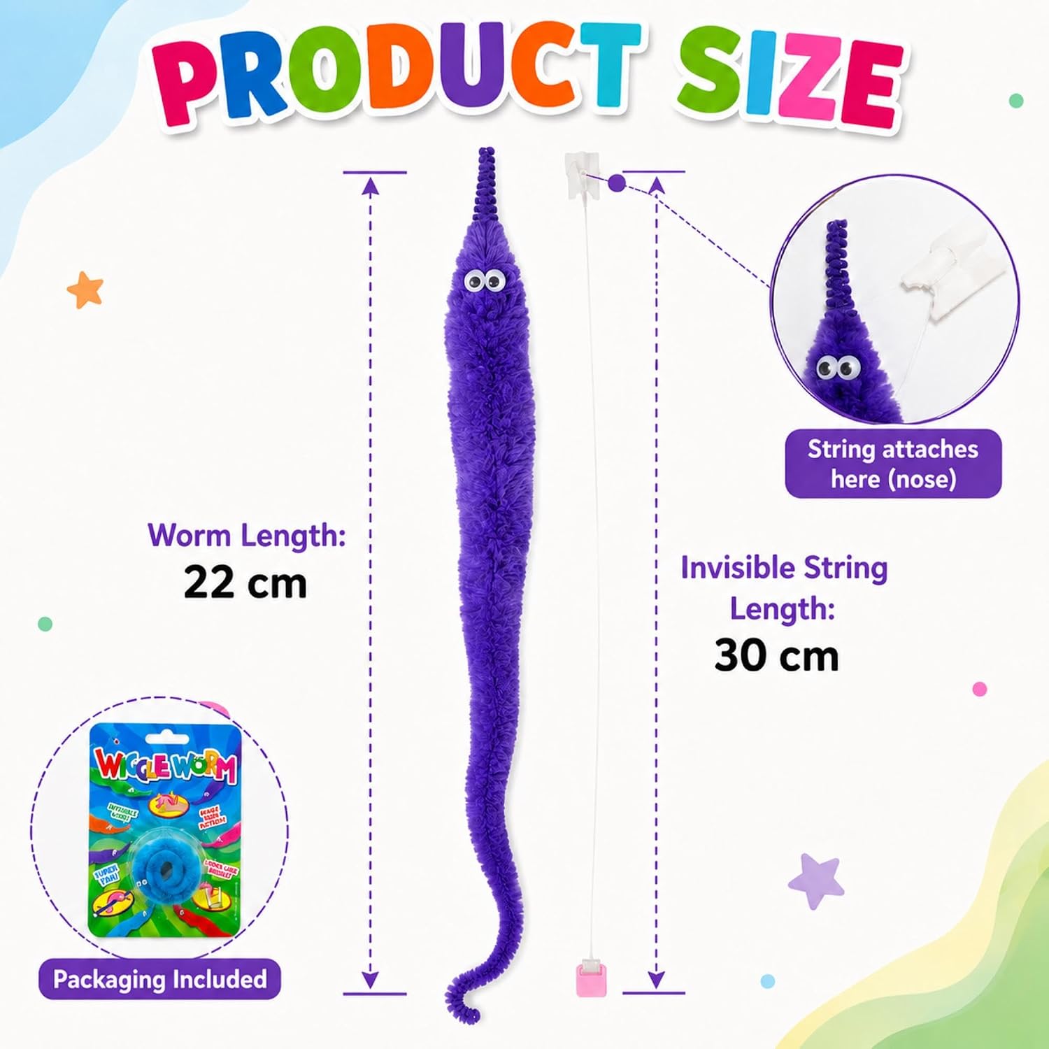 Magic Wiggle Worm Toy 22cm