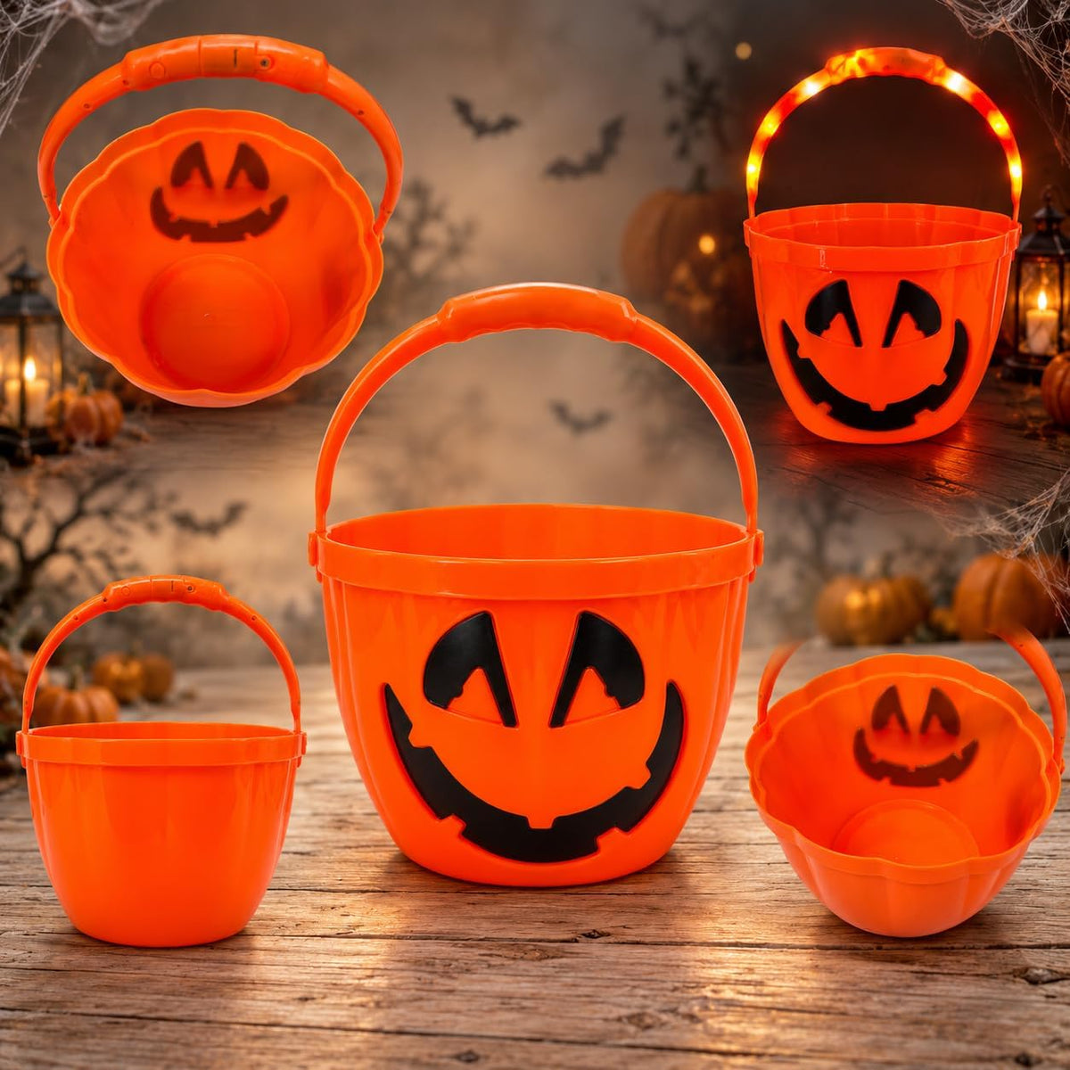 30cm Halloween Light Up Treat Bucket