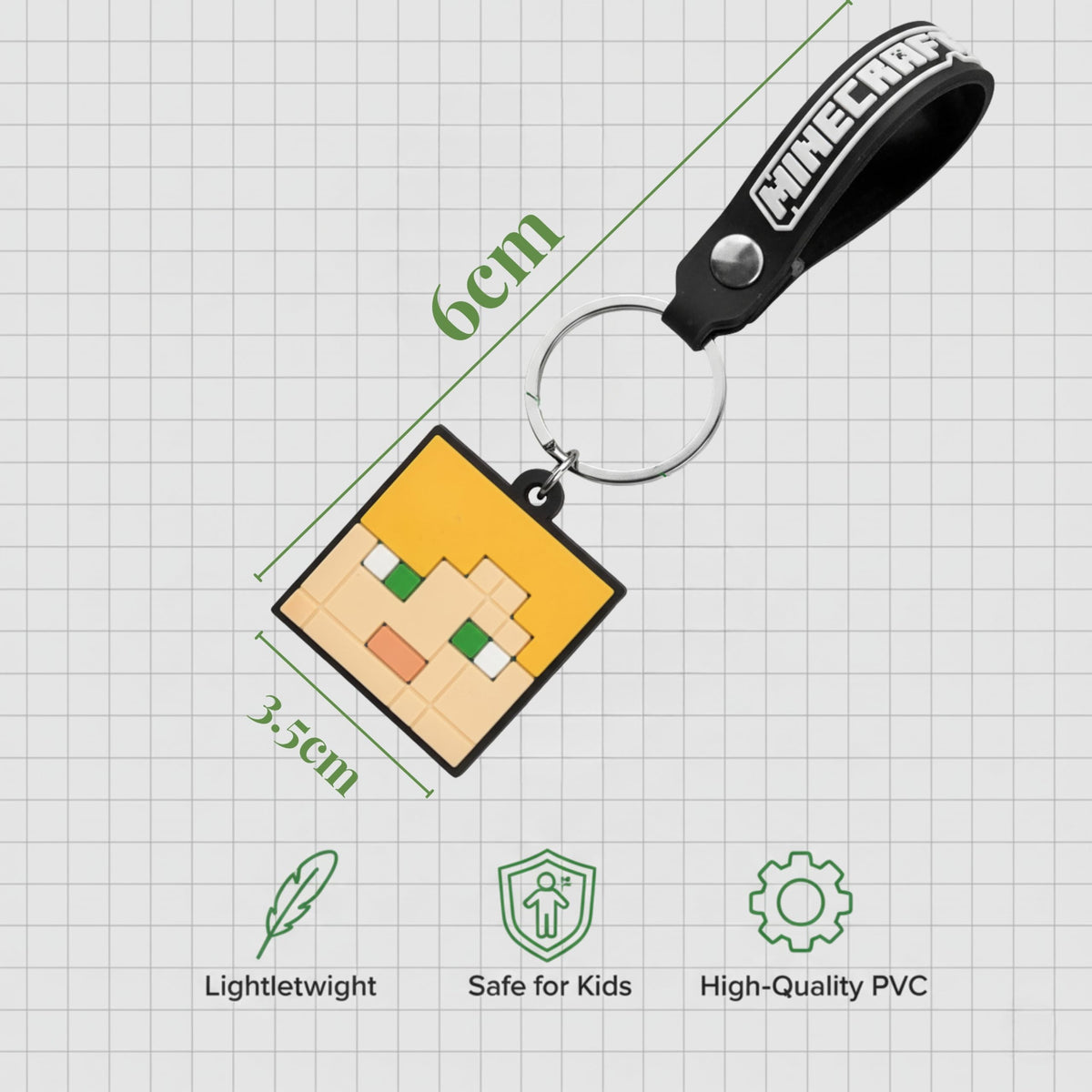 Minecraft Steve Kids Licensed Minecraft PVC Keychain – view 4