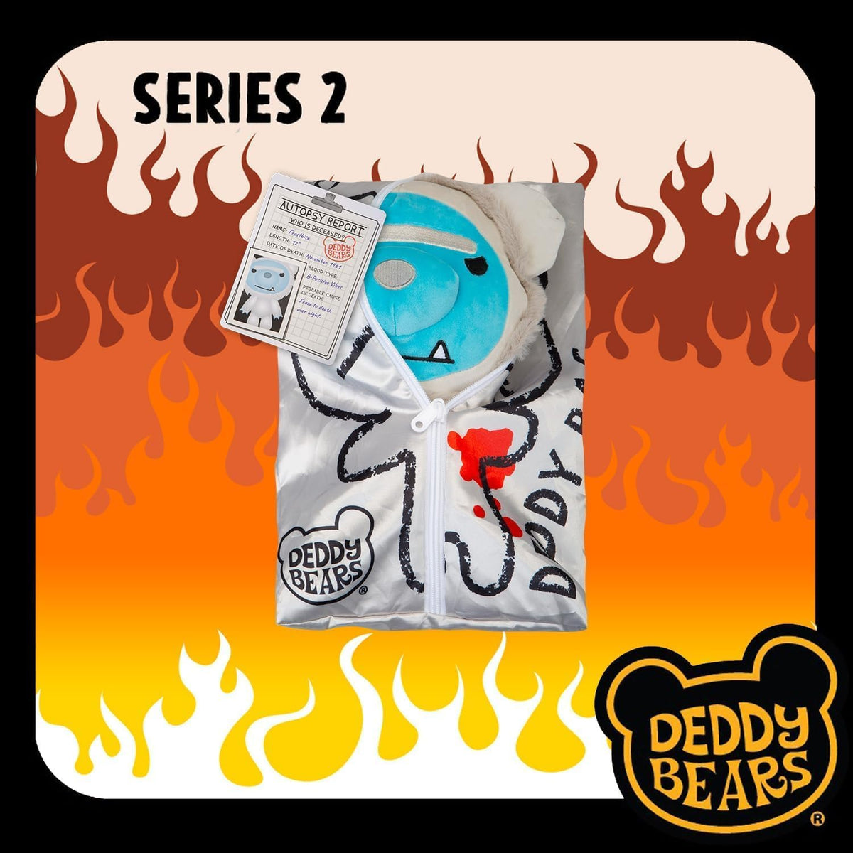 Frostbite Halloween Plush Deddy Bears Zip Body Bag - 30cm Series 2
