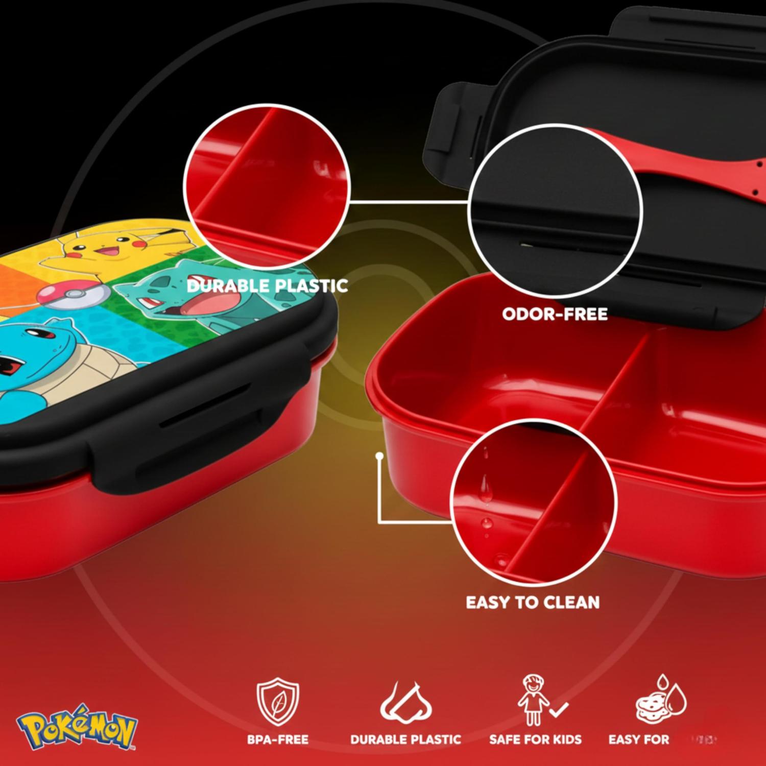 Kids BPA Free Plastic Lunch Box with Cutlery - Assorted