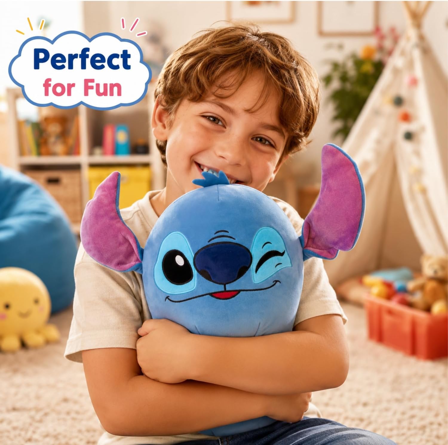 37cm Disney Printed Oval Plush Pillow