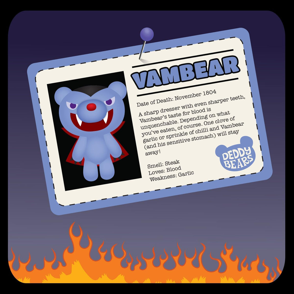 Vambear Halloween Plush Deddy Bear Zip Body Bag 30cm