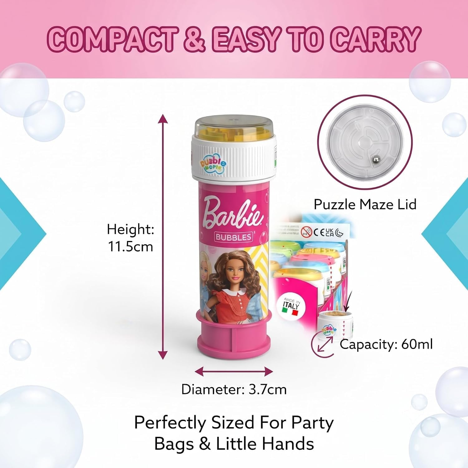 Barbie 12Pcs Bubble Tubes with Wand