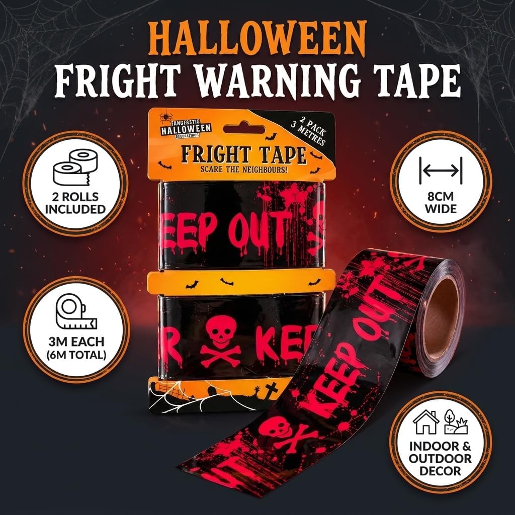 Halloween Fright Tape KEEP OUT 2 Rolls