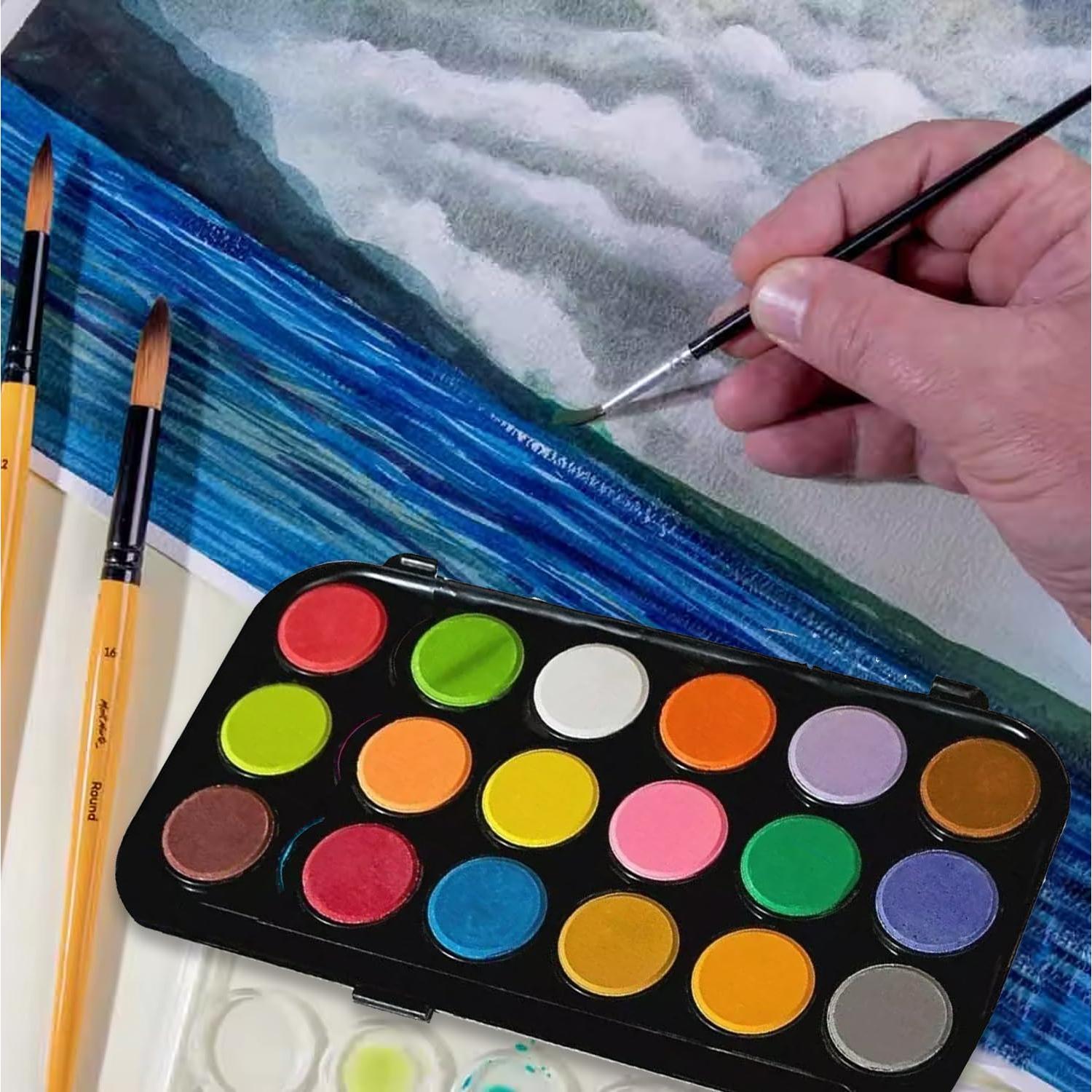 Watercolour Paint Set 18 Colours with Brush