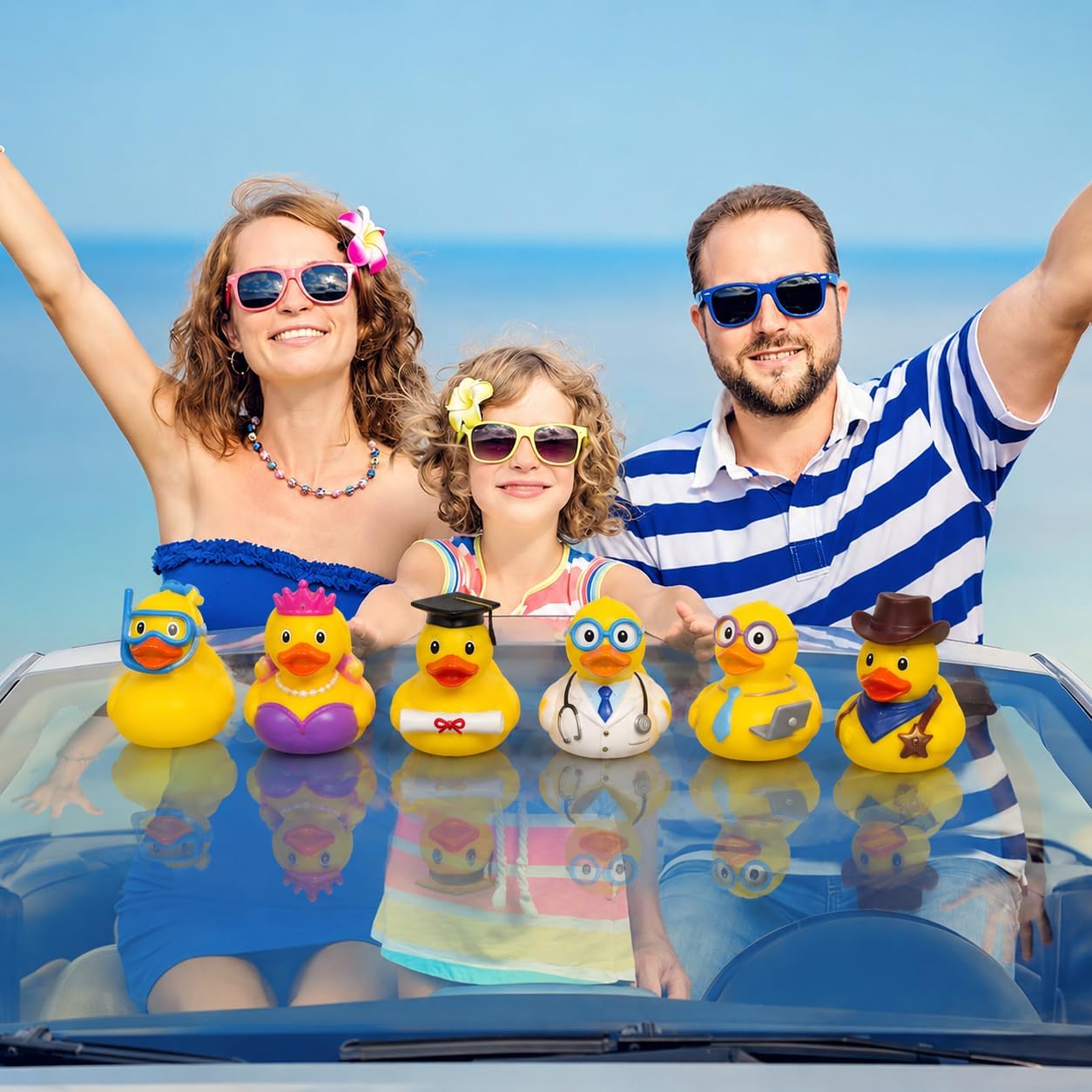 8cm Random Cartoon Rubber Duck