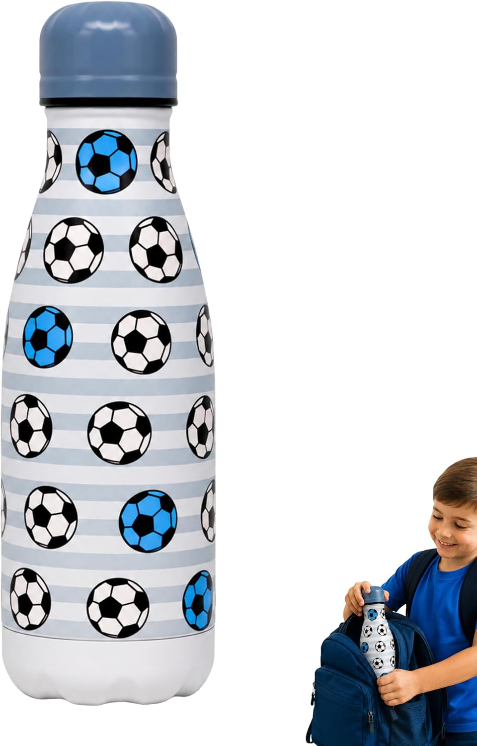 350ml Boys Insulated Metal Water Bottle