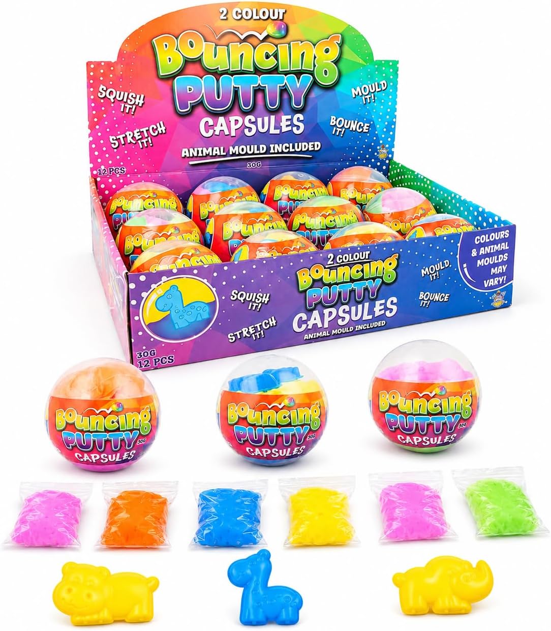 Bouncing Putty Capsule 30g with Animal Mould