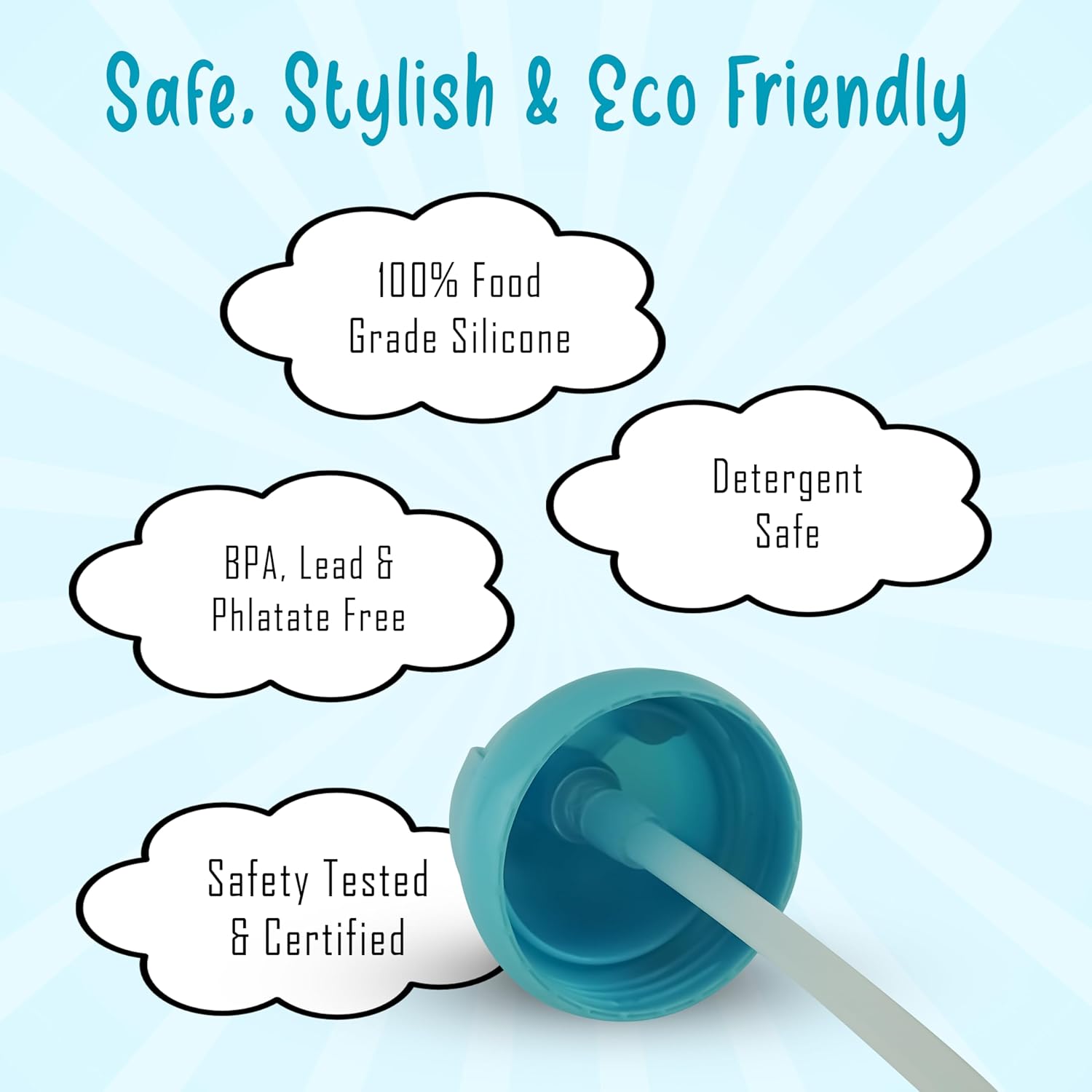 300ml Baby Sippy Cup with Pop-Up Straw 12+m