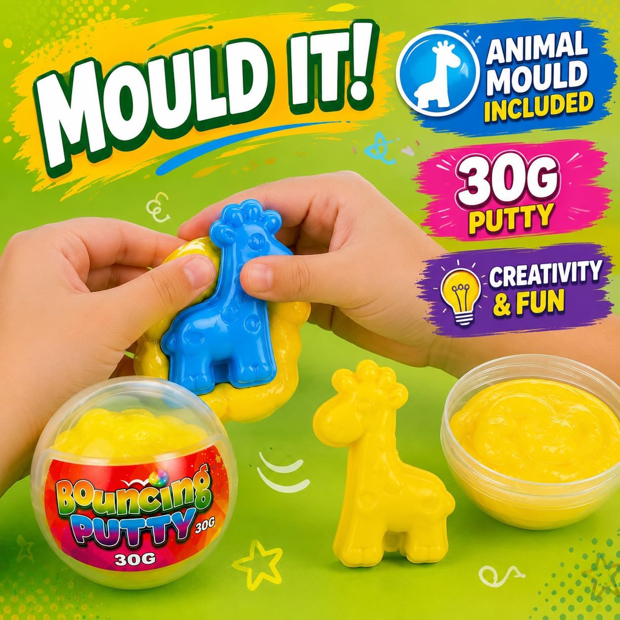 Bouncing Putty Capsule 30g with Animal Mould