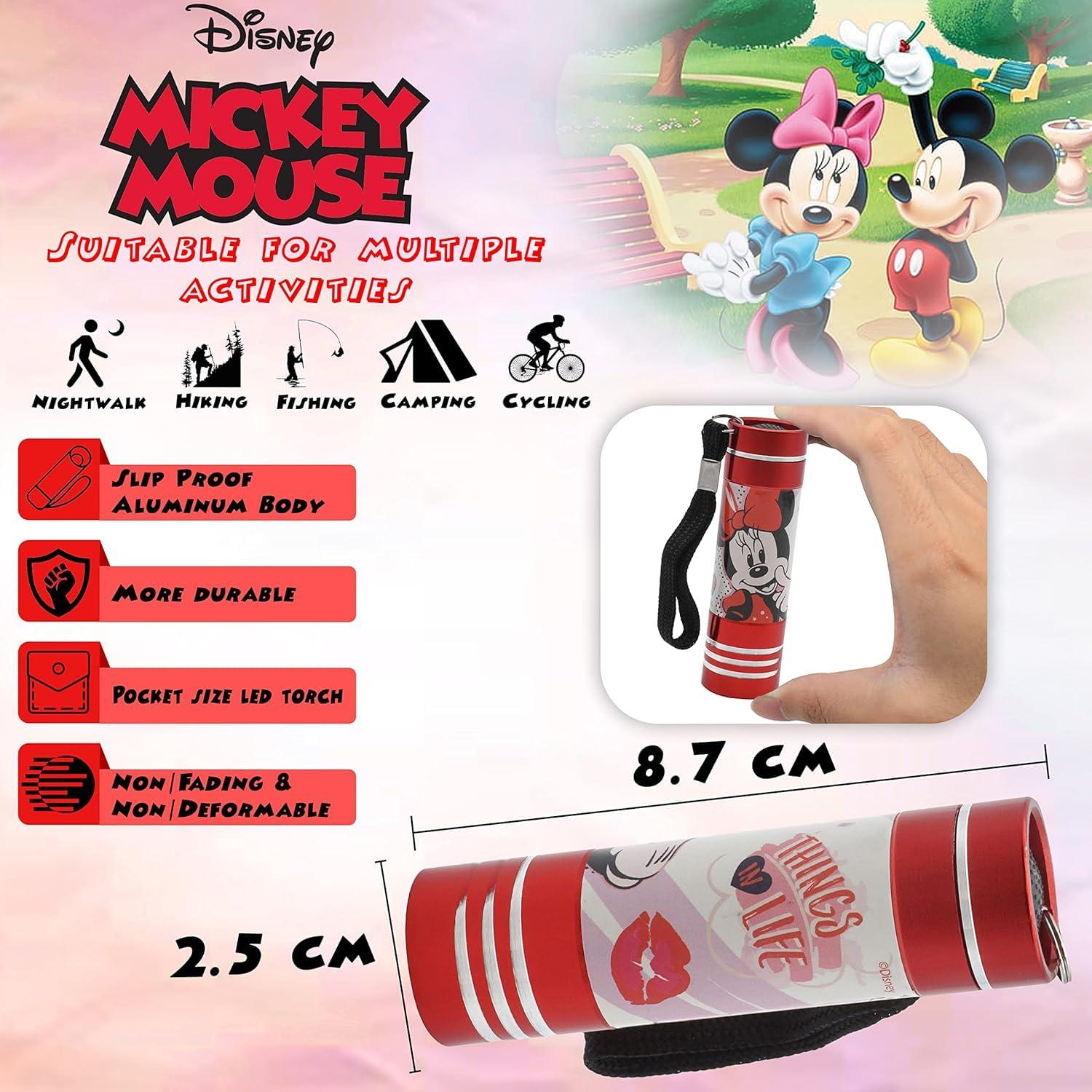 Minnie Mouse LED Torch for Kids – Aluminium Flashlight with 9 LEDs