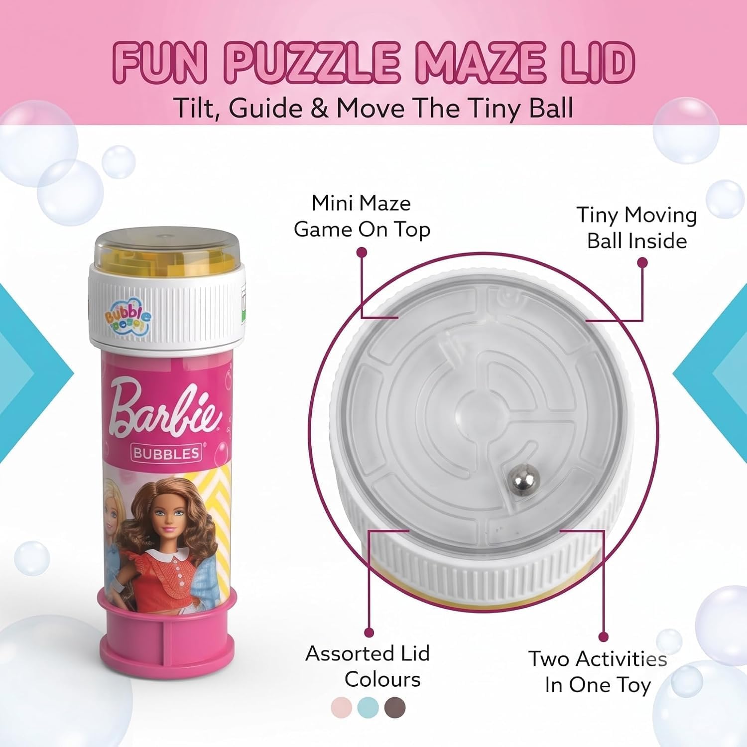 Barbie 12Pcs Bubble Tubes with Wand